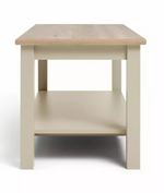 Winchester Coffee Table - Cream | Modern Living Room Table with Storage Shelf