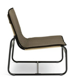 Riba Fabric Sling Accent Chair Khaki | Modern Living Room Lounge Chair Furniture