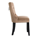 Home Princess Velvet Dining Chair - Taupe | Elegant Mealtime Seating