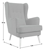 Habitat Callie Self Assembly Velvet Armchair - Petrol Blue