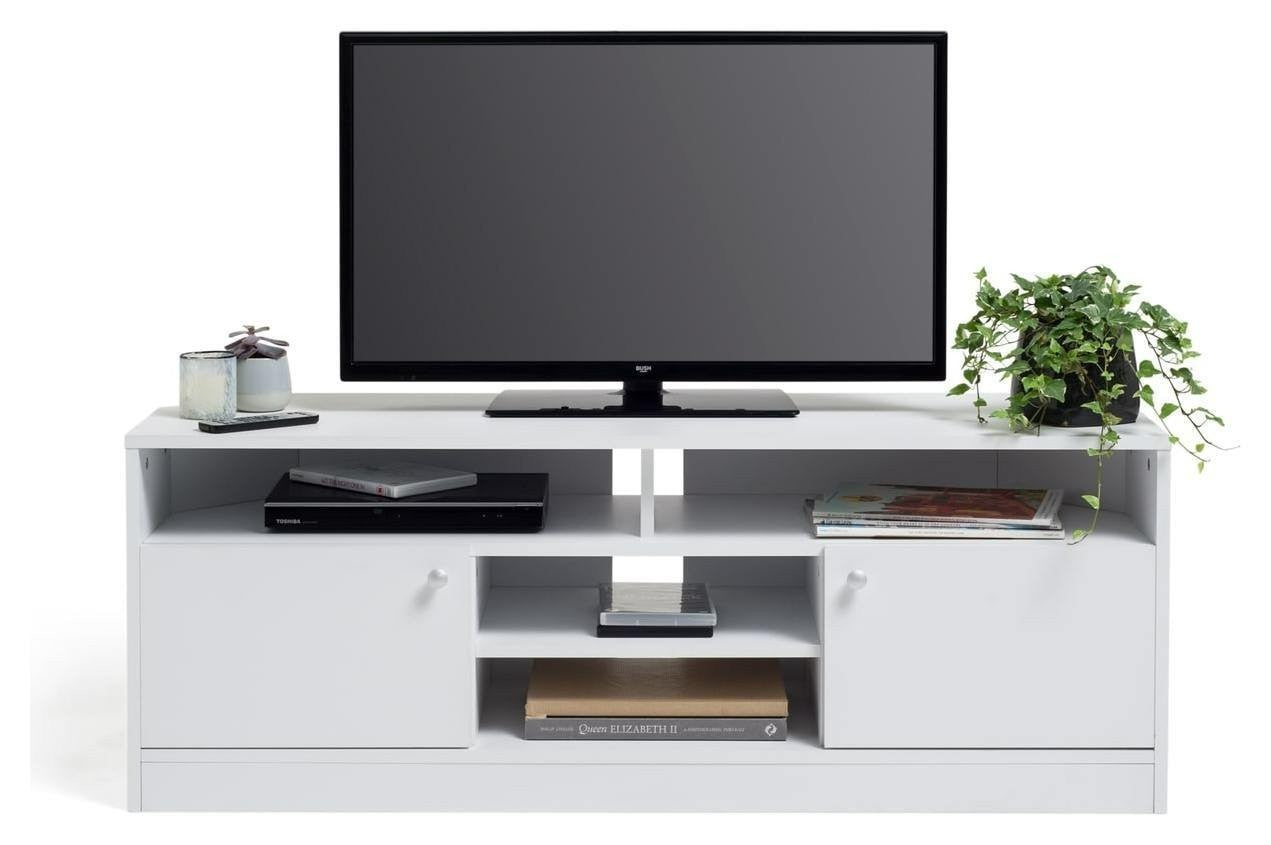 Home Corners 2 Door TV Unit - White | TV Stand with Storage