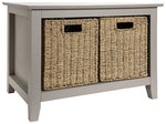 Willow Shoe Storage Bench - Grey