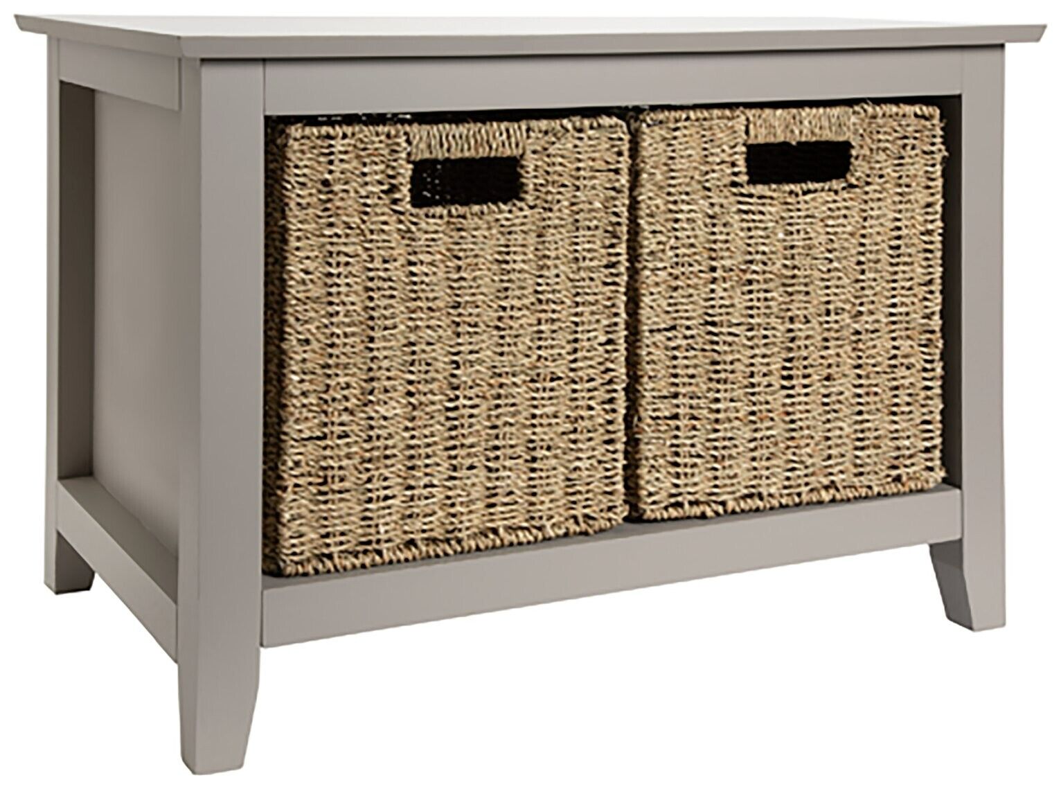Willow Shoe Storage Bench - Grey