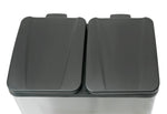 55 Litre 2 Compartment Recycling Bin - Steel