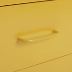 Habitat Stevie 3 Drawer Chest Mustard | Retro Steel Storage Unit with Metal Hand