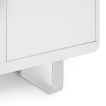 Home Sleigh 3 Door 1 Drawer Sideboard - White Gloss ( B Grade )