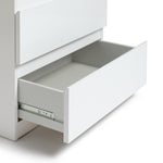 Home Jenson Narrow Bookcase - White Gloss | Slim Home Storage