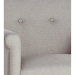 Evie Fabric Armchair in a Box - Natural | Compact Fabric Armchair