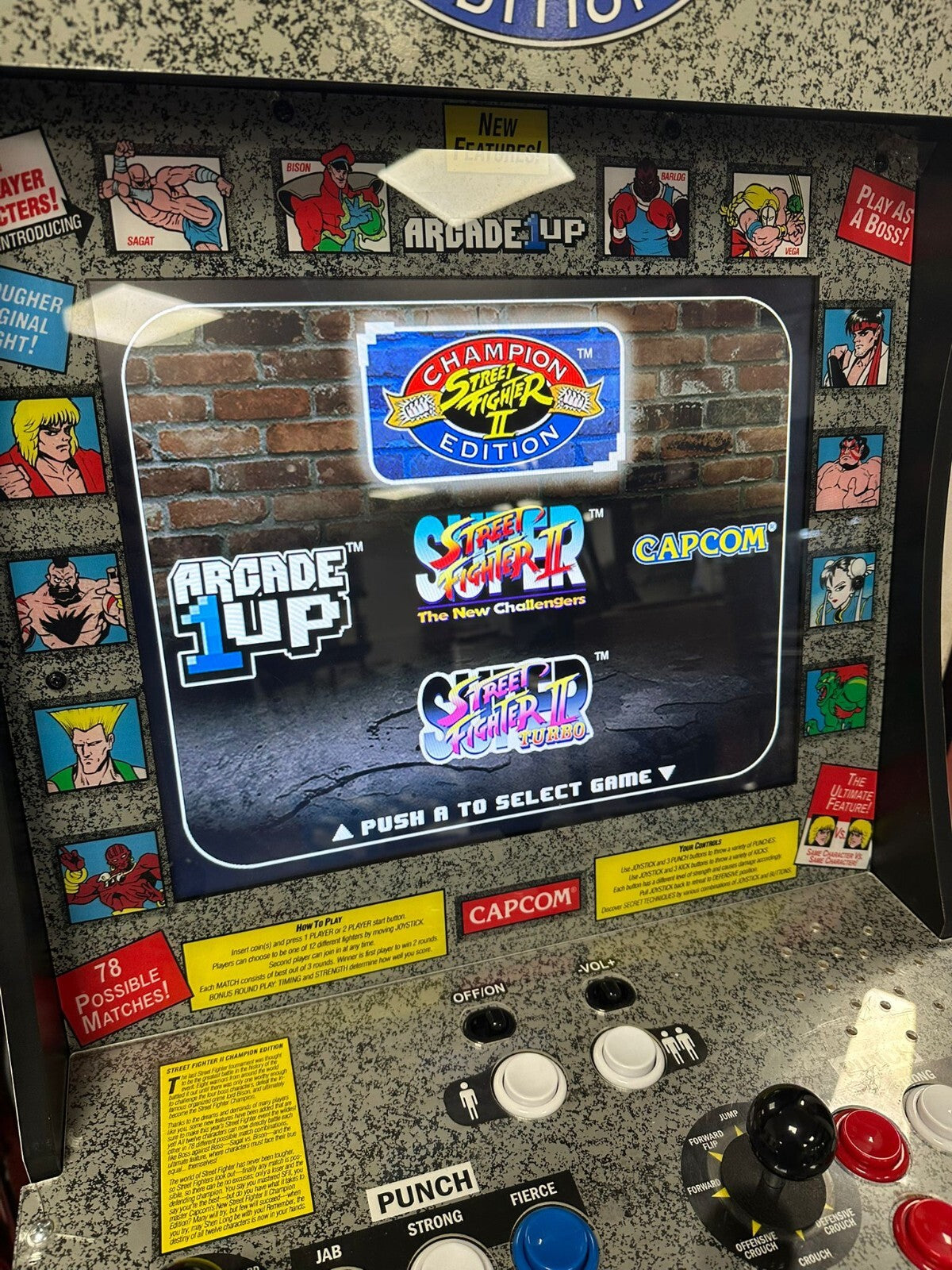 Arcade1UP 3 in 1 Street Fighter Arcade Machine (S)