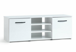 Hayward 2 Door Small TV Unit White Gloss | Modern TV Stand Storage Cabinet