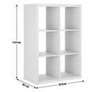 Habitat Squares Plus 6 Cube Storage Unit - Grey|Organiser Shelf for Living Room
