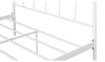 Home Fleur Double Metal Bed Frame White | Sturdy Bedroom Base with Headboard