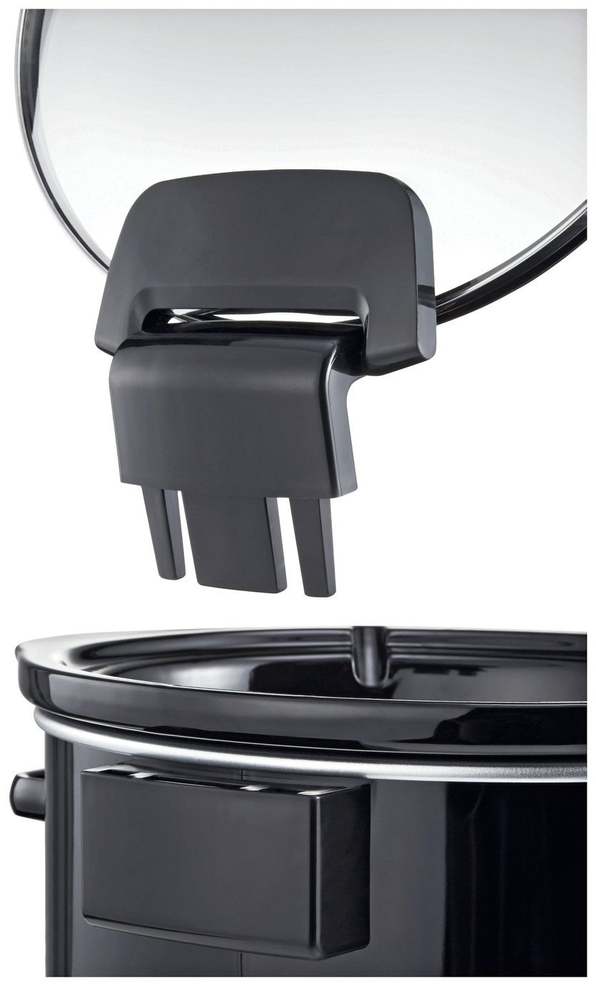 Crockpot 4.7L Hinged Lid Digital Slow Cooker - Black
