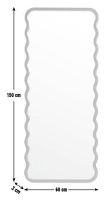 Black Wiggle Full Length Wall Mirror - 60x150cm