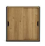 Home Loft Living Shoe Storage Cabinet - Oak | Loft style shoe organizer