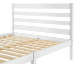 Home Kaycie Double Wooden Bed Frame White | Sturdy Strong Bedframe with Mattress