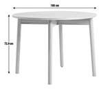 Jessie Wood 4 Seater Folding Table Natural | Compact Folding Dining Table