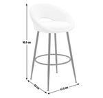 Habitat Hermione Boucle Bar Stool - Cream