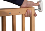 Cuggl Natural Wooden Extending Safety Gate | Child Pet Safety Stair Gate Barrier
