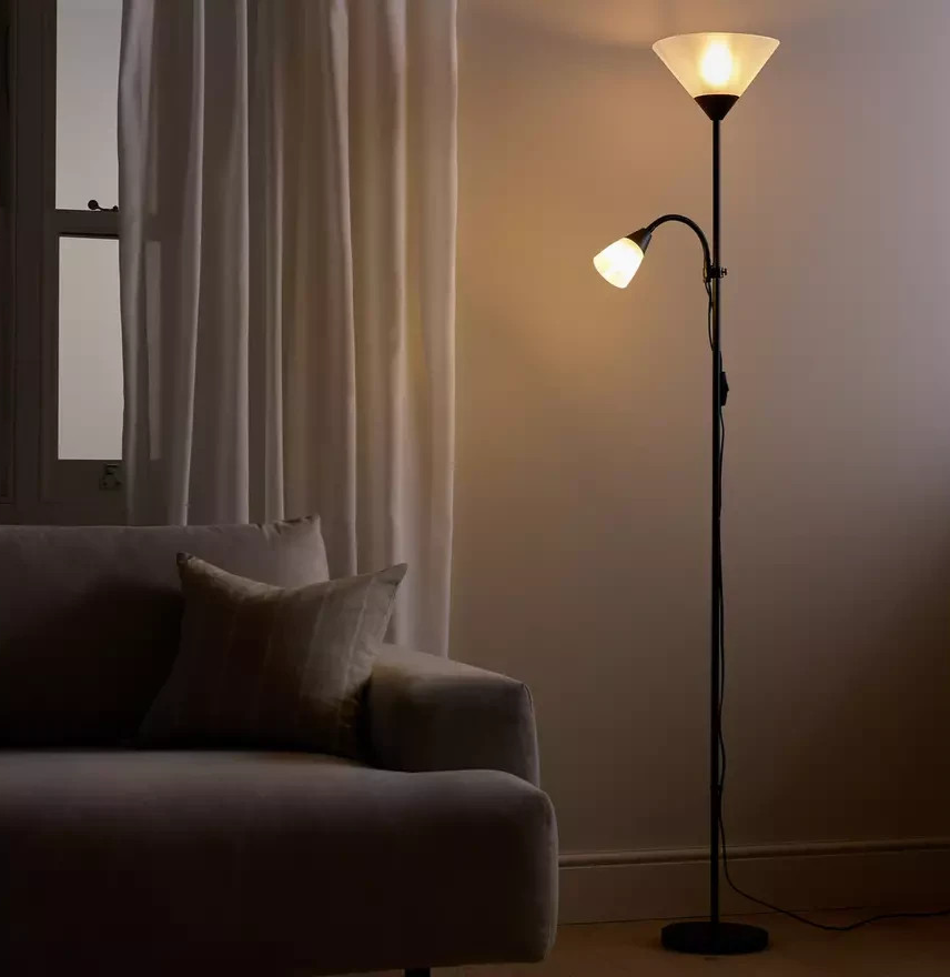 Home Father and Child Floor Lamp Black | Modern Standing Floor Light Home