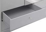 Home Malibu 3 Door 4 Drawer Mirror Wardrobe - Grey | Modern Bedroom Storage