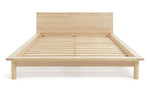 Akio Kingsize Wooden Platform Bed Frame - Natural | Timeless wooden platform bed