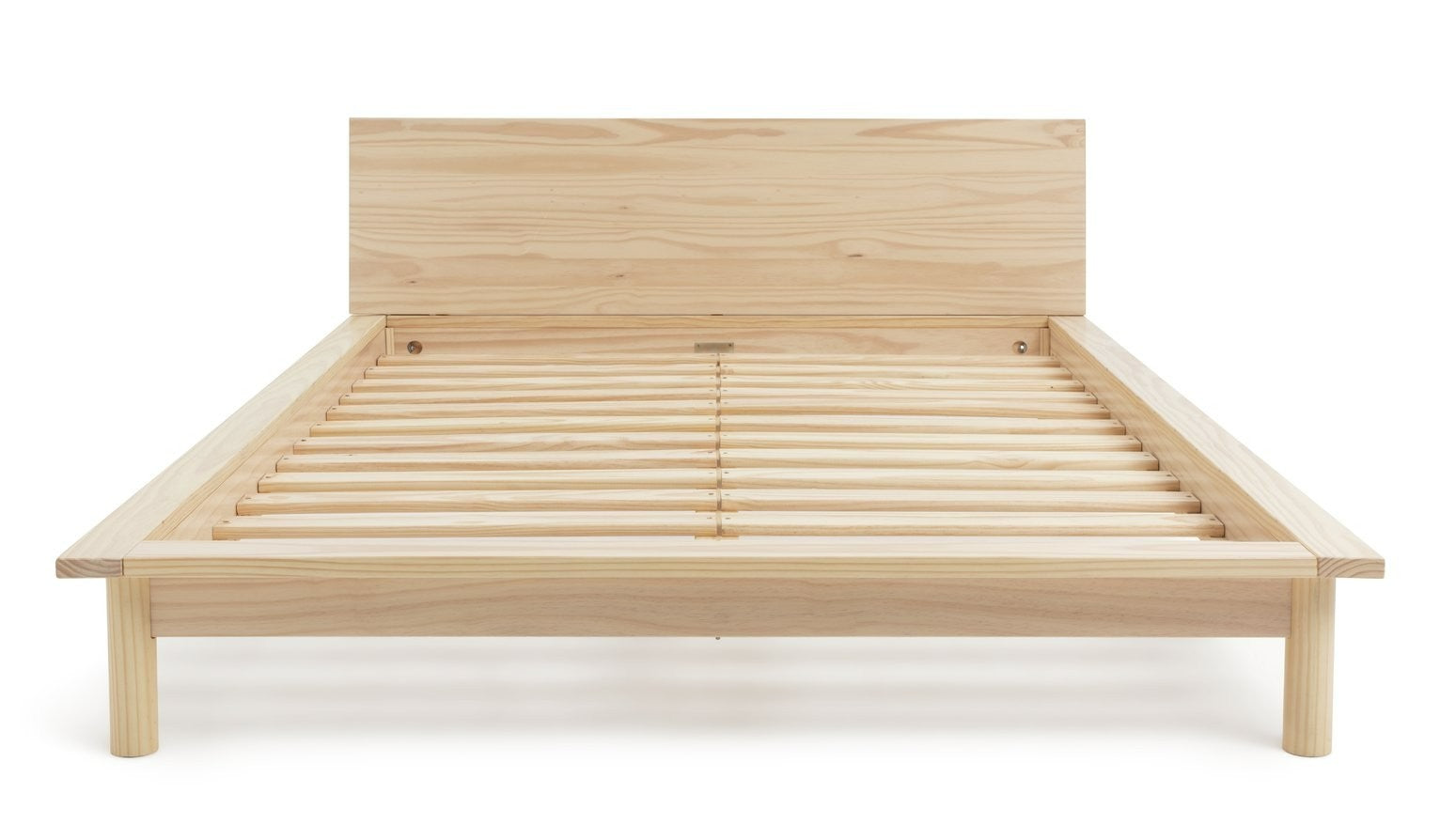 Akio Kingsize Wooden Platform Bed Frame - Natural | Timeless wooden platform bed