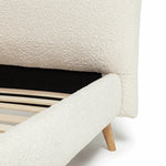Marshmallow Boucle Kingsize Bed Frame - White ( B Grade )