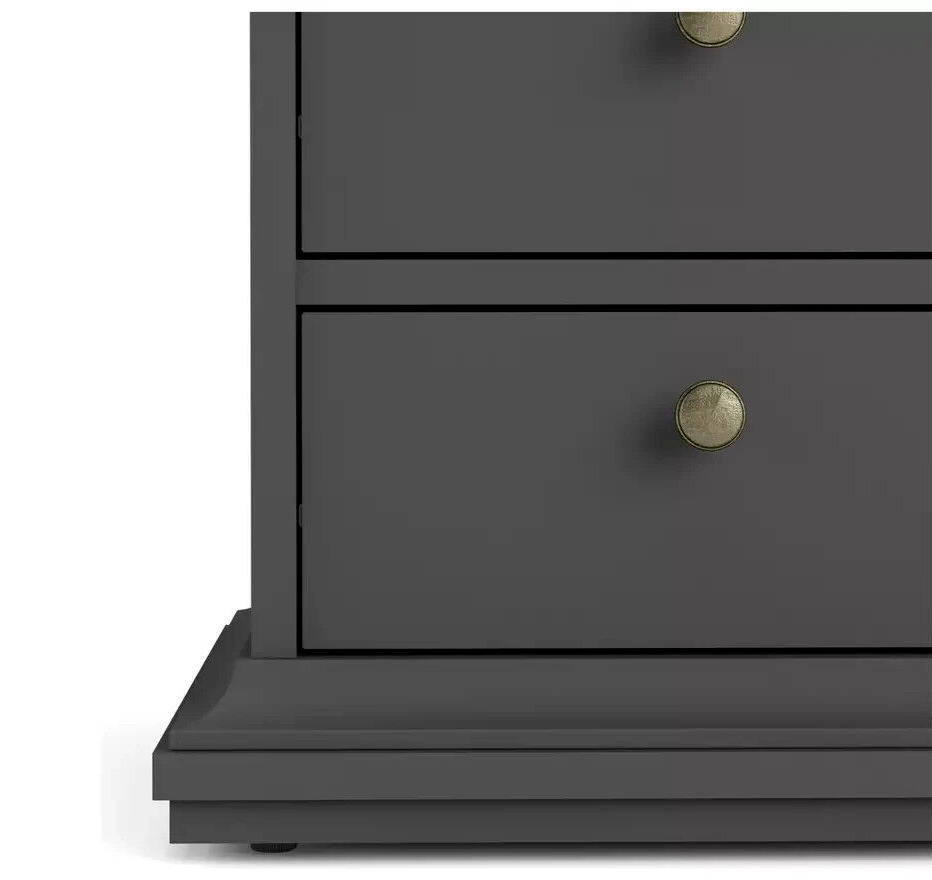 Tvilum Paris 2 Drawer Bedside Table - Grey (B Grade)
