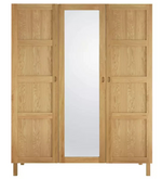Radius 3 Door Wardrobe - Oak