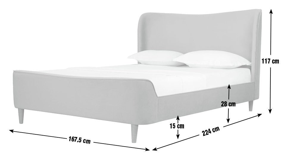 Betty Kingsize Bed Frame - Green | Luxurious Upholstered Design