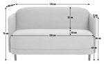 Mina Fabric 2 Seater Sofa in a Box - Grey