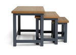 Kent Nest of 3 Tables - Grey & Oak