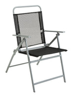 Pacific 6 Seater Folding Metal Patio Set - Black ( NO Parasol)
