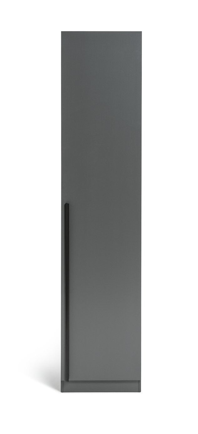Munich 1 Door Wardrobe - Anthracite | Modern Minimalist Aesthetic