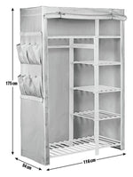 Covered Double Wardrobe - Black