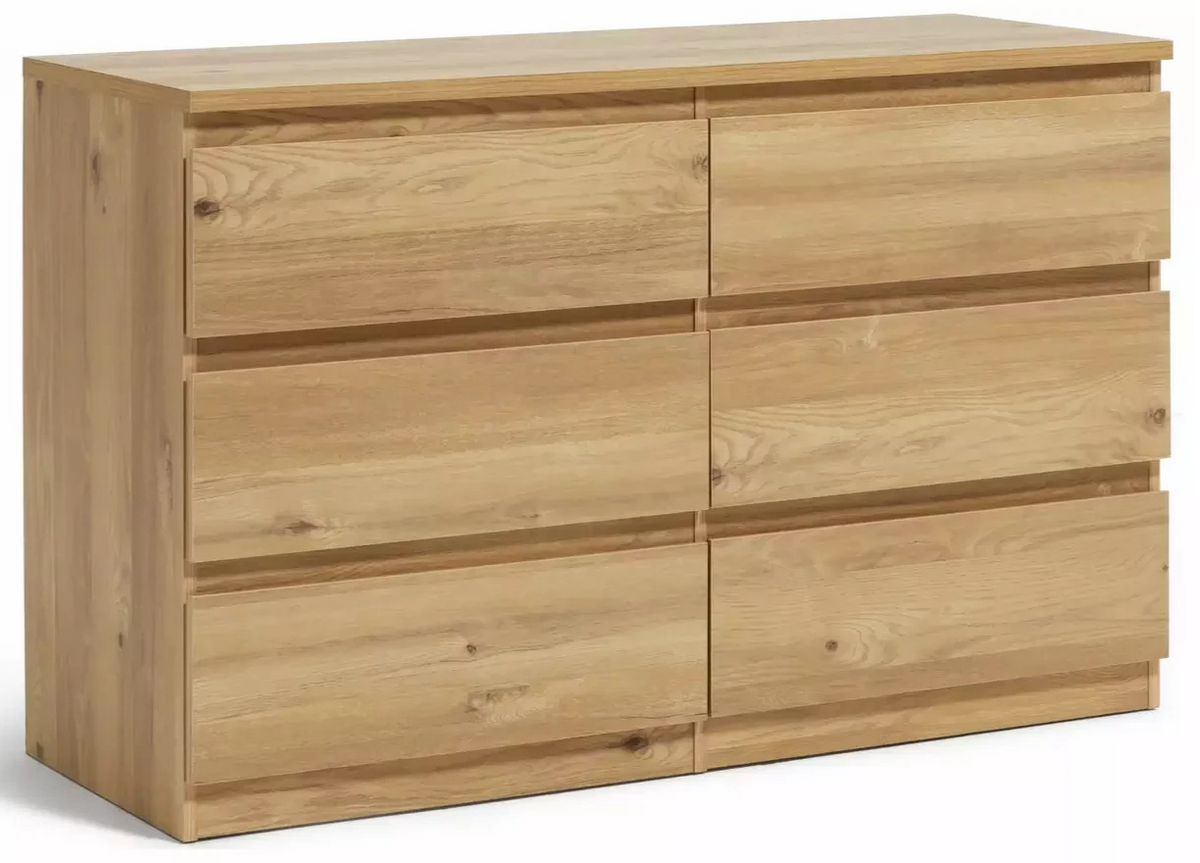Jenson 6 Drawer Chest - Oak Effect (B GRADE 1025)