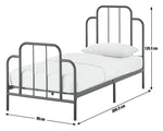 Habitat Jacques Single Metal Bed Frame Black | Sturdy Durable Bedframe Bedroom