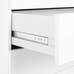 Home Brisbane 5 Drawer Chest White | Modern Storage Cabinet Dresser Furniture