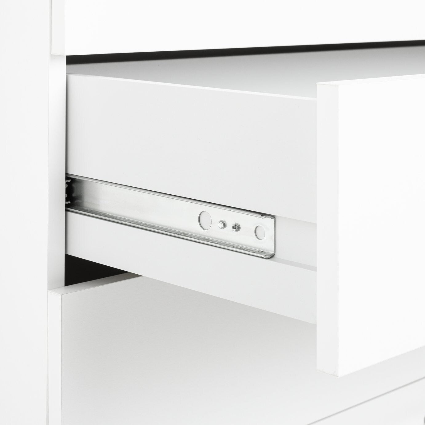 Home Brisbane 5 Drawer Chest White | Modern Storage Cabinet Dresser Furniture