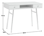 Valence 2 Drawer Office Desk - Grey & Rose Gold