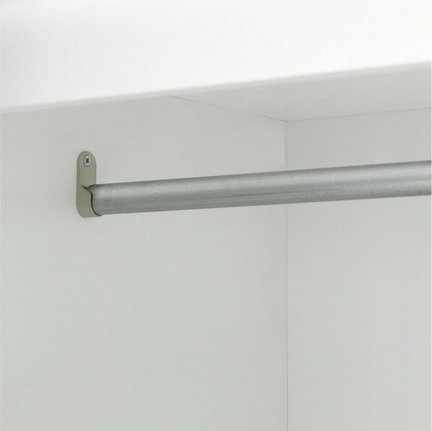 Malibu 2 Door 2 Drawer Wardrobe - White | Spacious Cupboard