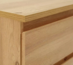 Home Jenson 2 Drawer Bedside Table Oak Effect | Bedroom Storage Nightstand Unit