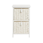 Home 2 & 3 Drawer Woven Bathroom Storage Unit - White | Practical Everyday Use