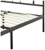 Jacques Double Metal Bed Frame Black | Sturdy Durable Support Base Modern Design