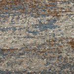 Habitat Distressed Abstract Blue Flatweave Rug - 230x160cm