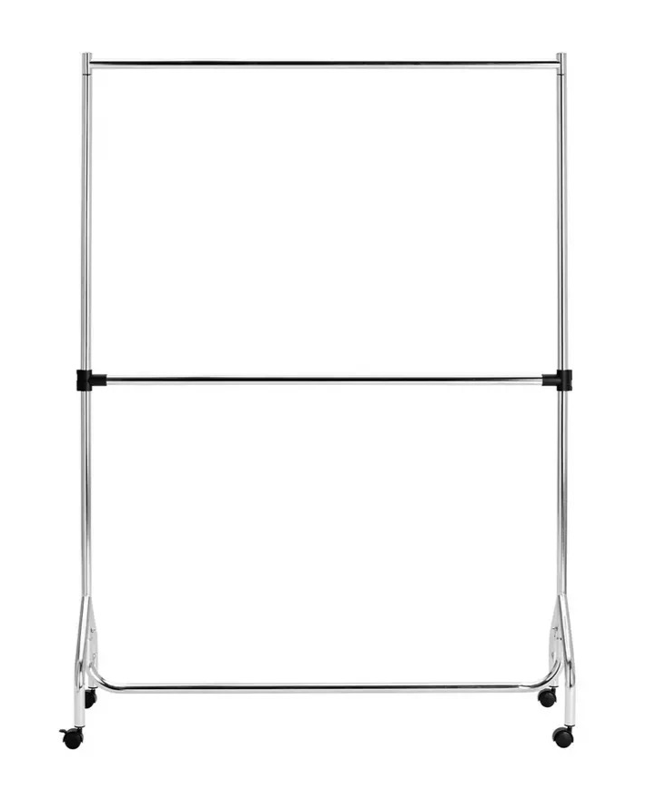 Heavy Duty 4 Feet Clothes Rail Chrome | Garment Hanging Rail Clothes Storage Rac