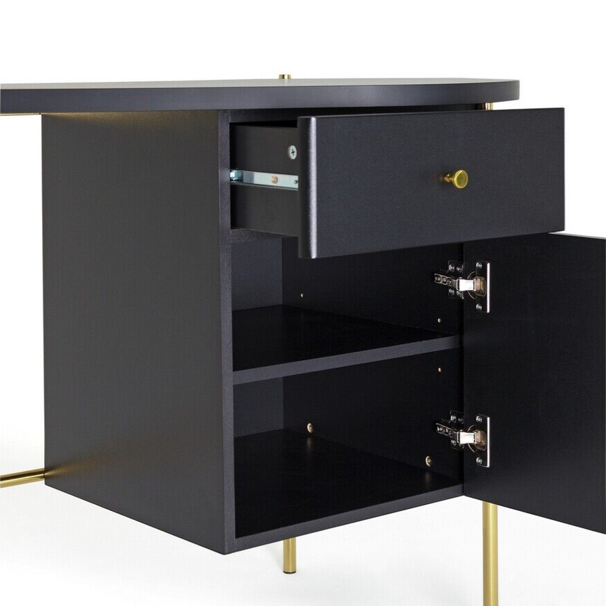 Habitat 1 Drawer Jelly Bean Desk - Black ( B Grade 51712 - 51713 )
