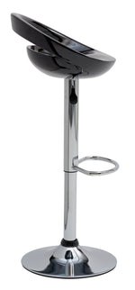 Ottawa Gas Lift Bar Stool - Black |Adjustable Swivel Kitchen Breakfast Bar Chair
