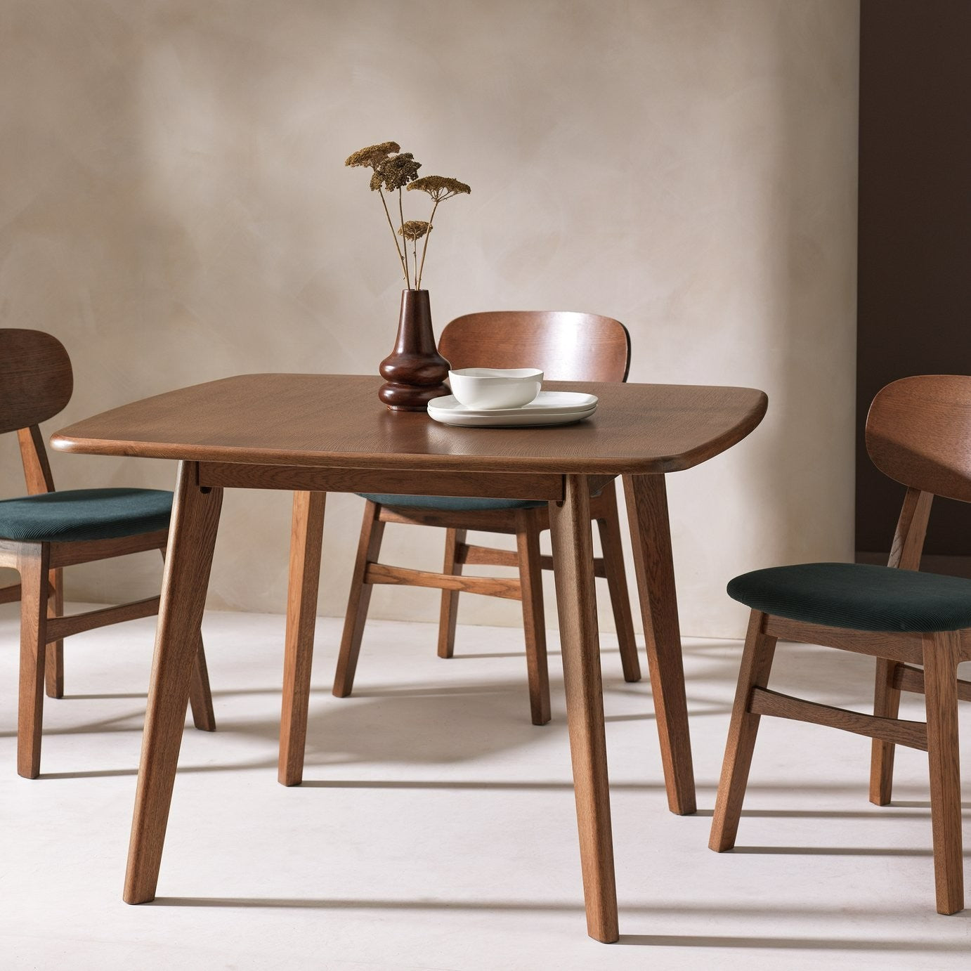 x Scion Esala Wood Veneer 4 Seater Dining Table |Impressive Minimalist Design